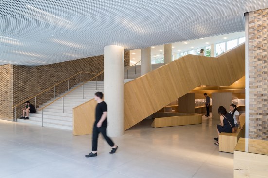 Lobby stair to courtyard