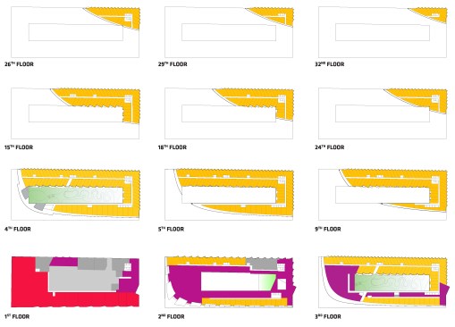 Diagrammatic floor plans