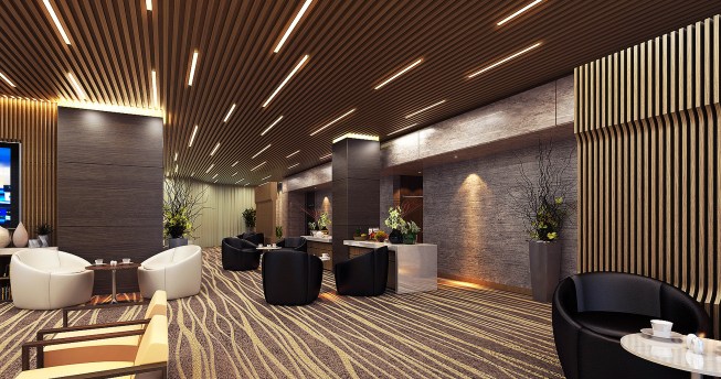 The VIP Lounge, accessible via the podium lobby, provides a relaxing and upscale atmosphere.