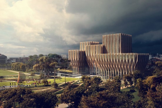 Sleuk+Rith+Institute+-+South+Facade+%26+Memorial+Park