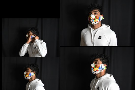Cloth mask prototype with 3D printed clips