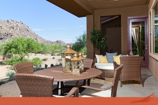 Unit Patio are with mountain view