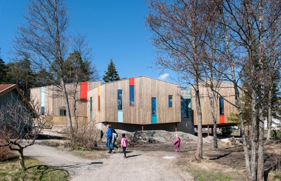 Waldorf School Fredrikstad by LINK Arkitektur; Kebony wood cladding