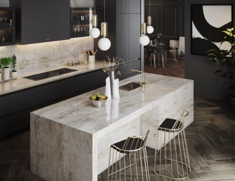 Dekton by Cosentino in Taga (counter, island, backsplash).