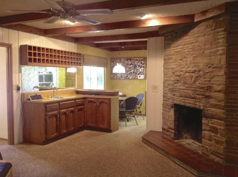 BEFORE - family room with bar