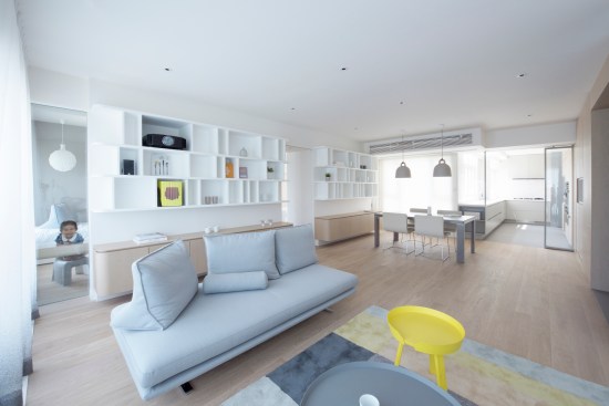 Living spaces are open, airy and light.
