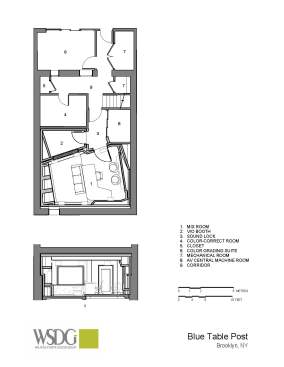 Blue Table Post Presentation Drawing