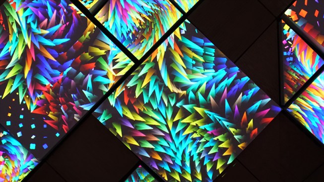 Projection Mapping LA Microsoft Gallery Lounge
