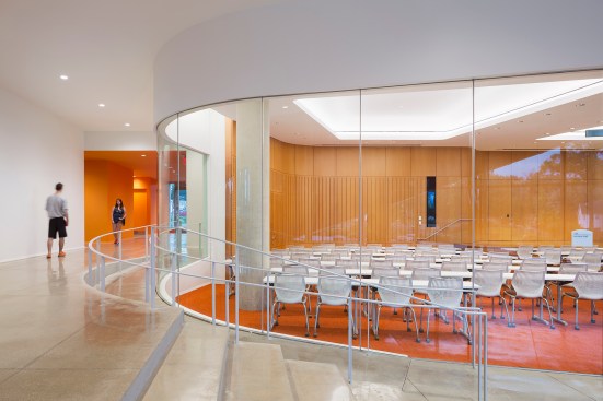 Glass-enclosed classroom