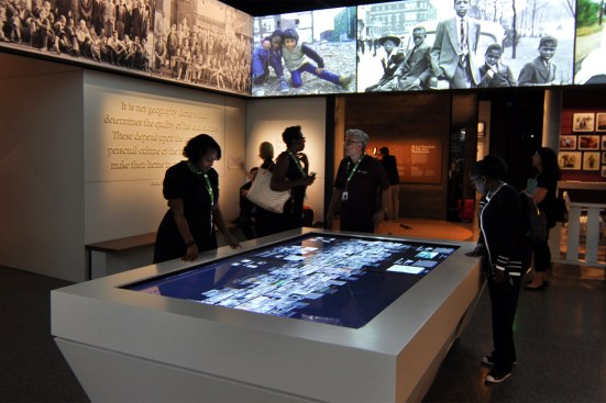 Interactive digital displays at the Smithsonian National Museum of African American History and Culture