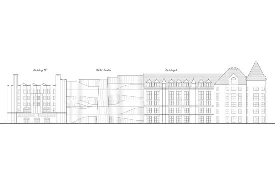 The conceptual design of the Gilder Center maintains the current elevations of the Museum complex on its western side, placing the Columbus Avenue façade at the same height as the buildings on either side of the new entrance.