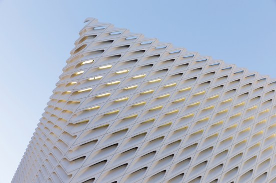 Detail of the building's exterior veil