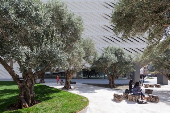 The building's outdoor plaza