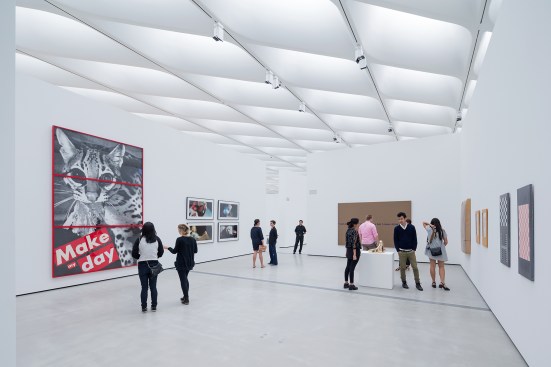 The third floor gallery, including works by Barbara Kruger, Cindy
Sherman, Richard Prince, and Sherrie Levine
