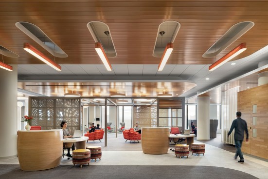 ICRAVE brought a hospitality feel to the interiors at the new cancer center at Memorial Sloan Kettering.