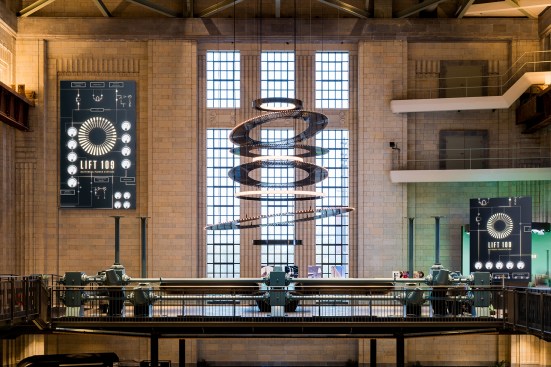 An example of Squint/Opera's immersive-digital content at Lift 109 Battersea Power Station in London.