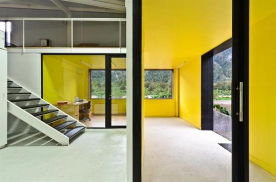 Office spaces within the plant are in spaces with lower ceilings.