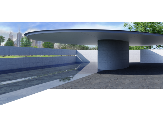 An interior view rendering of MPavilion 10
