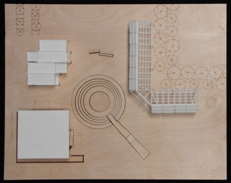 The proposed structures will be the center point of the community garden.