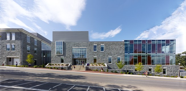 North facade of building