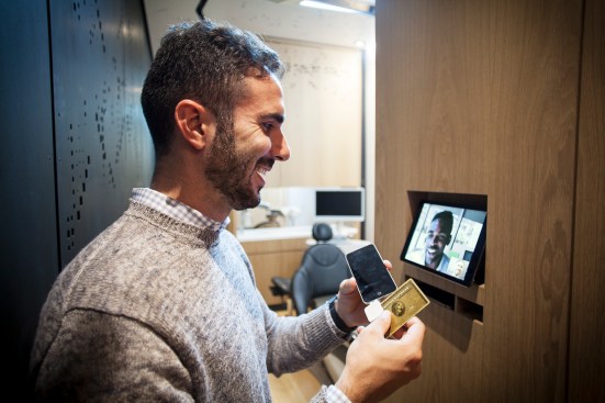 Photograph Copyright Mitch Tobias www.mitchtobias.com (415) 647-0242
Interiors and exteriors of Studio Dental, a mobile dental office in San Francisco.  Dentist with patient.