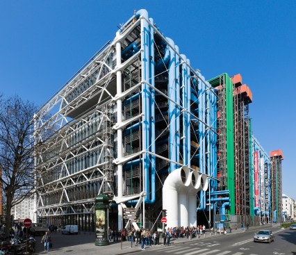 Exterior view of Centre Pompidou, Paris