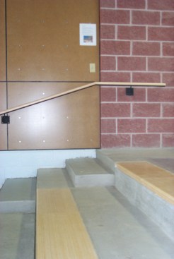 Steps into the Multi-propose room that transforms into seating for  Special presentations