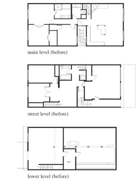The home's floor plans before the renovation.   residential architect, March-April 2010  Choy Residence, San Francisco  Terry & Terry, San Francisco
