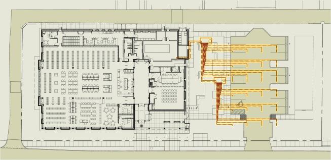 Twenty-four closed-loop wells were drilled to a depth of 395 feet beneath Lohan Anderson’s Richard M. Daley Branch Library’s parking lot. A geothermal heat pump will contribute significantly to LEED certification; the Daley library is targeting LEED Silver.
