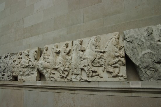 Elgin Marbles from the Parthenon at the British Museum.