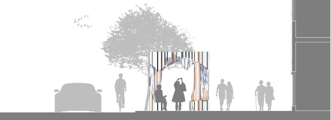 Section across Market Street