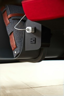 Brody offers integrated power in the base of the seat, within a user's reach.