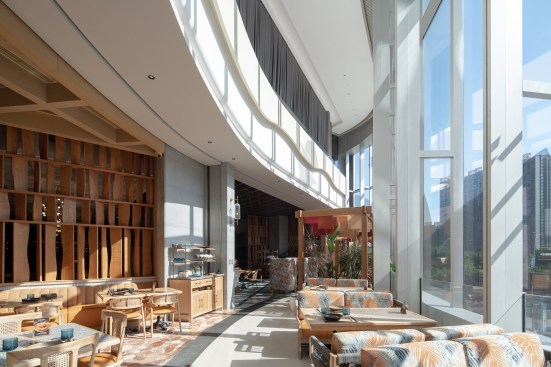 Dining area filled with natural sunlight