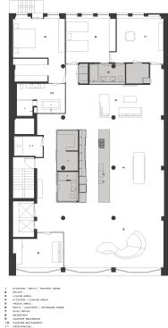 Floor plan for Madison Square loft.