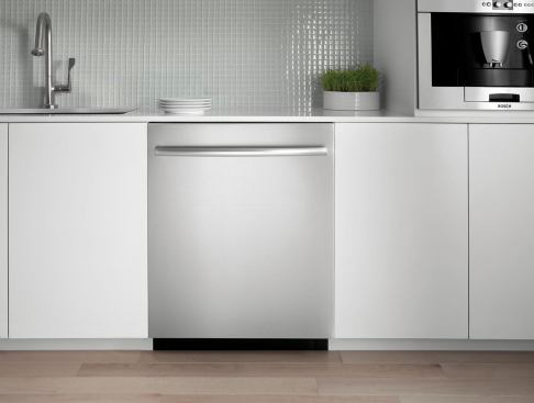 Bosch Home Appliances.  Using as little as 1.57 gallons of water per cycle, the 800 Plus dishwasher from Bosch is one of the industry’s most water-efficient models. In addition to turbidity sensors that automatically adjust water usage based on the soil levels of the water, the Energy Star–rated appliance has a triple filtration system, which filters out food soils from the water before it goes into the pump. This allows the least amount of food soil to be sprayed back onto the surface of the dishes, enabling a more efficient use of both water and detergent. 800.944.2904. 
www.boschappliances.com.