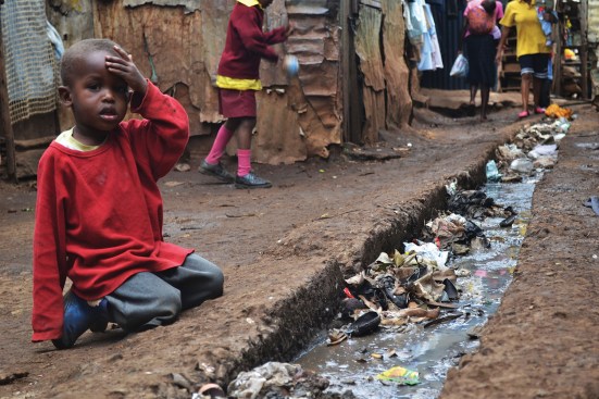 A child on the streets of Kibera