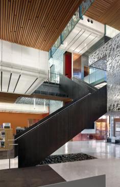 Staircase to second floor reading rooms.