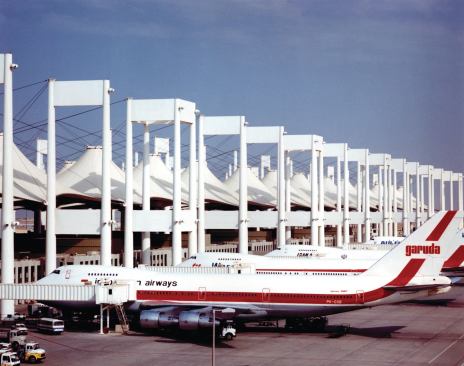 Airplane gates.