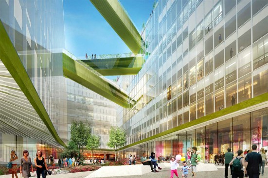 Rendering of courtyard (July 2015).