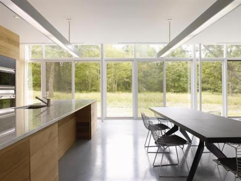 The kitchen and dining area.