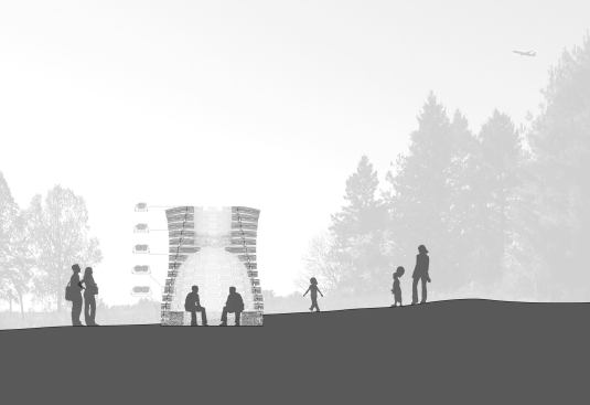 An axonometric representation of the final structure.