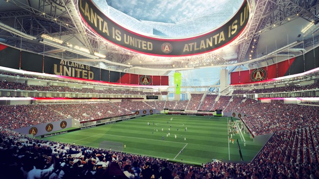 Rendering of the stadium set up for Atlanta United (Aug. 2015).