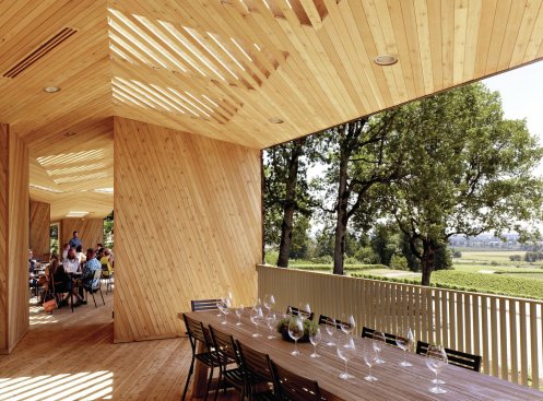 Outdoor dining area.