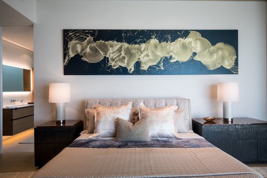 Modern Beverly Hills luxury home bedroom design.