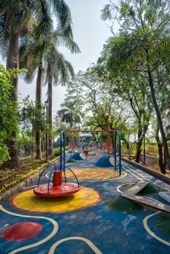 The garden space in Bandra West, Mumbai, India