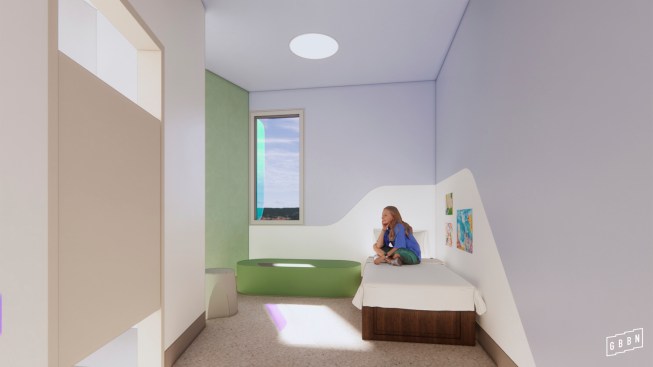 In-patient rooms allow for overnight visits from parents and caregivers.