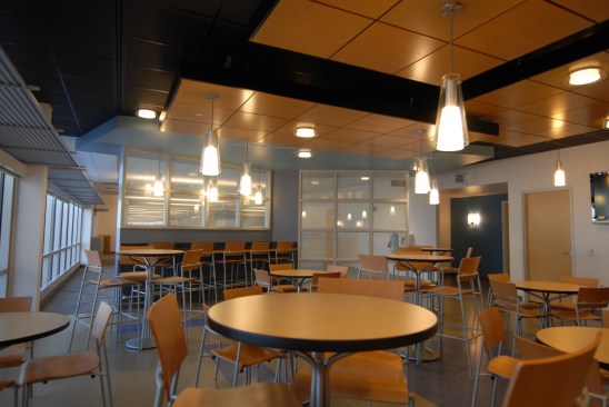 Kitchenette also used for Collaborative space