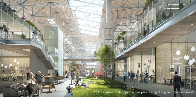 Conceptual rendering of the atrium