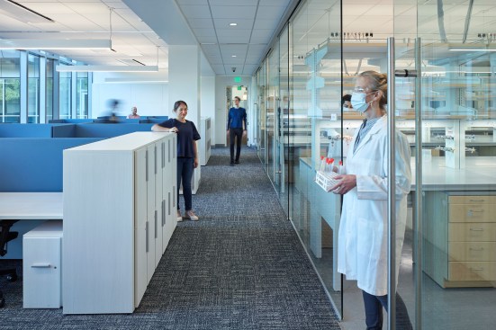 Office and research spaces coexist