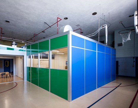 The Pre-Fab Learning Landscape multi-functions to create changeable environments that suit variable learning styles and programmatic needs.